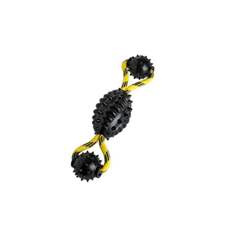 Hundespielzeug Spike Ball mit Kordel, M: 30cm