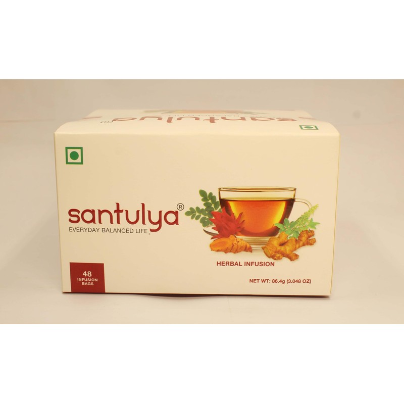 SANTULYA Herbal Tea (48 Tea Bags)(Pack of 1) | Turmeric