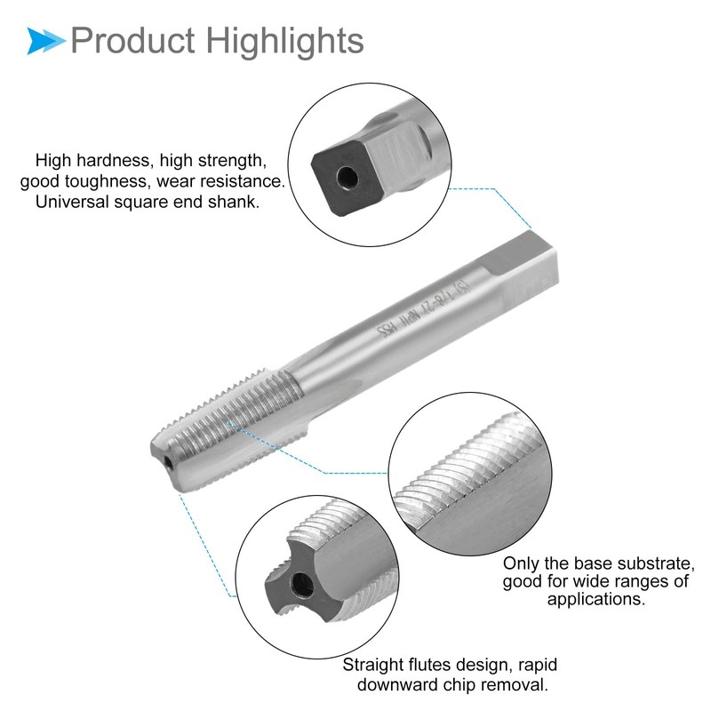 CoCud Thread Milling Taps, 1/8-27 NPTF Thread H2, Machine 3