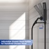 Hibbent All Metal Shower Head Holder - Solid Brass Adjustable