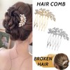ZUWIJEQ 2 Pieces Bridal Wedding Hair Comb Crystal Hair Accessories,