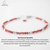 Natural Red Garnet Gemstone Beads With Ball Bracelet for Women,