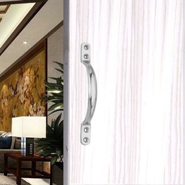 TERF® Traditional Polished Chrome Pull Handle 125mm (5 inch) Sash Sliding Window Handle Including Fixing Screw for Kitchen Cabinet Drawer Cupboard Door Window Pull Handle and Multi Use - Pack of 2