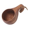 Wooden Coffee Cup with Handle Comfortable Grip Rustic Decorative Milk