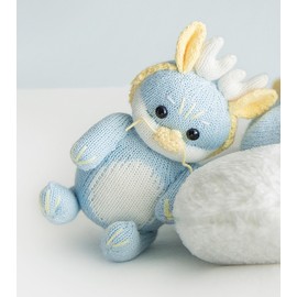 Handprops Newborn Photography Props Handmade Crochet Dragon Doll,Cute Crochet Knitted Photography Props for Baby,Newborn Photography Accessories for Posing (Dragon Doll,Blue)