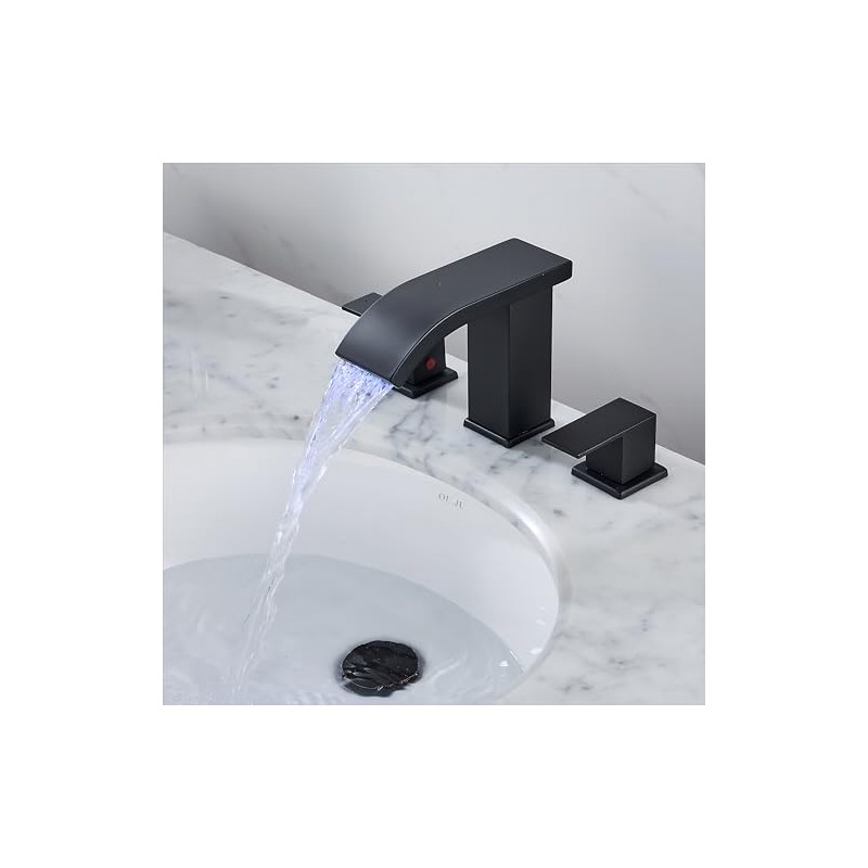 Bathroom faucets 3 Hole Widespread Modern Bathroom Sink Faucet 8