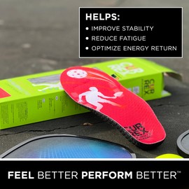 CURREX PICKLEBALLPRO Insoles for Pickleball Shoes – Arch Support Inserts w/Super Grip Surface & Premium Heel Cushioning, Helps Improve Foot Stability – for Men & Women– High Arch, Large