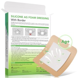 Wound Dressing, Bandage for Wound Care 5 Pack, 4" x 4" Bandages with Self-Adhesive, Sterile and Waterproof