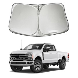 XHRING Windshield Sun Shade Sunshade Compatible with Ford F250 Super Duty 2025 2024-2017 Accessories Car Front Window Sun Shield Cover