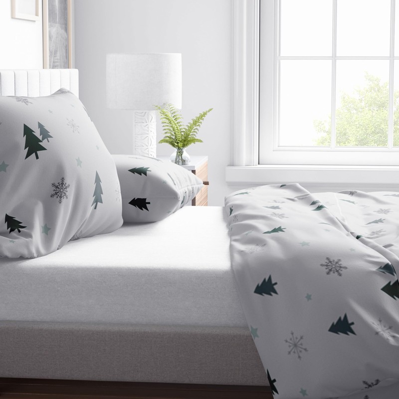 Leonado Vicenti Warm Winter Bed Linen Set Christmas Tree Green