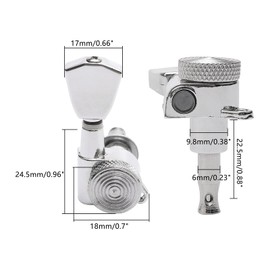 JIUWU 6L Full Closed Guitar String Tuning Pegs Tuner Machine Heads Knobs Tuning Keys for Electric Guitar Part