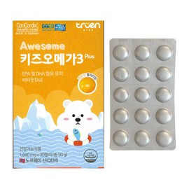 AWESOME 키즈 오메가3 플러스 1680mg x 30구미 1개 / 써클 AWESOME Kids Omega 3 Plus 1680mg x 30 Gummies 1 Pack / Circle