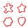 4Pcs Cookie Cutter Set, Heart Cookie Cutters, Gingerbread Shape Biscuit
