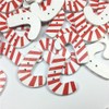 ABOOFAN 50pcs Christmas Painting Button Wooden Crafts Buttons Christmas Doll