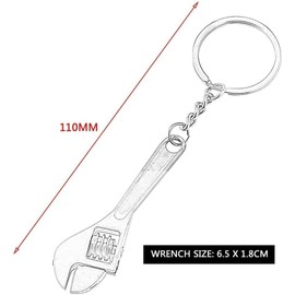 2Pcs Mini Spanner Wrench, Copper Multifunctional Mini Metal Adjustable Creative Tool Wrench Spanner Key Chain Ring Keyring Adjustable Pocket Tool Practical Adjustable Wrenches Convenient, Car Keychain