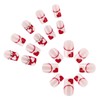 24 Pcs French Tip Press on Nails Short Square Red