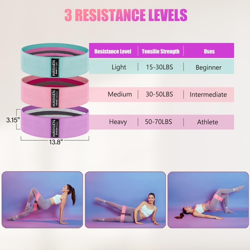 Resistance Bands for Working Out, Exercise Workout Bands for Women