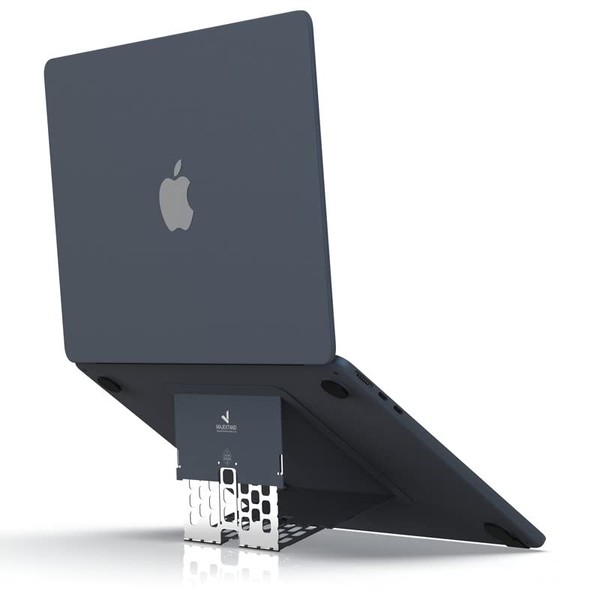 Majextand Support pour ordinateur portable, support ergonomique et ventilé pour MacBook, compatible avec la plupart des ordinateurs portables de moins de 18", 6 réglages de hauteur (minuit)