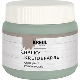 Kreul Chalk Paint, Cream Cashmere in 150 ml Plastic Box, Soft Matte Colour, Creamy Opaque, Quick-Drying, Used Look Effect