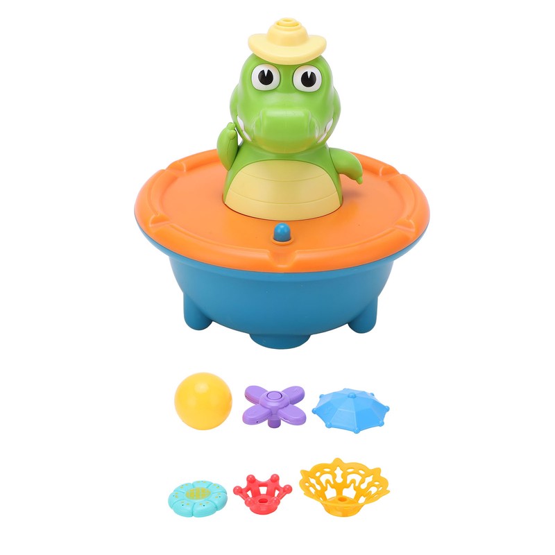 Water Spray Crocodilian 5 Modes Colorful Fountain Crocodilian Shape Baby