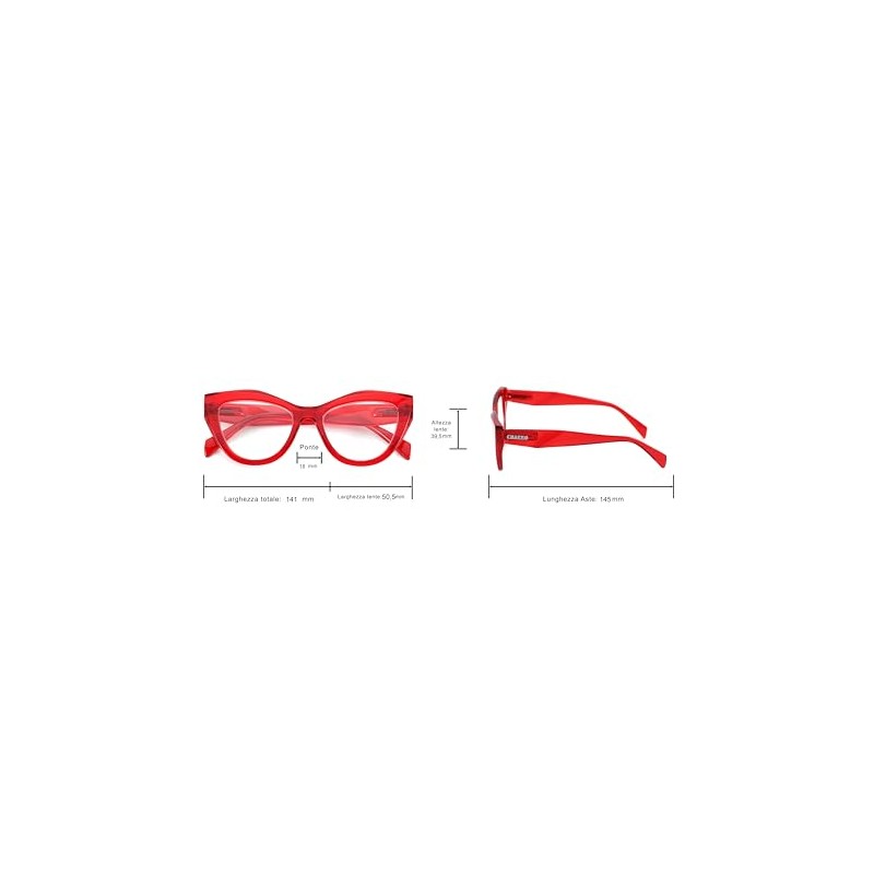 CHARRO Missouri Lesebrille, rot, 1.5 Diottria