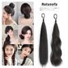 Natunofu Hair Bun Wig, Pointed Wig, Stylish, Hair Extension, Hair
