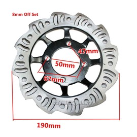 TDR 190mm Front Brake Disc for Pit Dirt Bike ATV 50cc 110cc 125cc 140cc 150cc 160cc 200cc 250cc, 50mm Centre Hole
