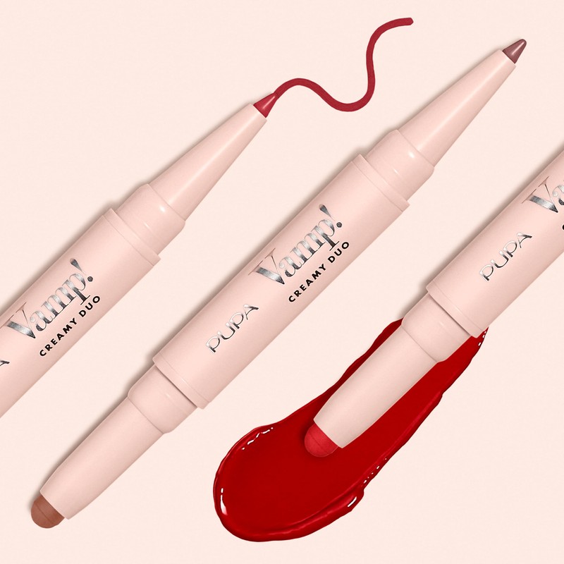 Pupa VAMP! Creamy Duo contour pencil & lipstick Brilliant 004
