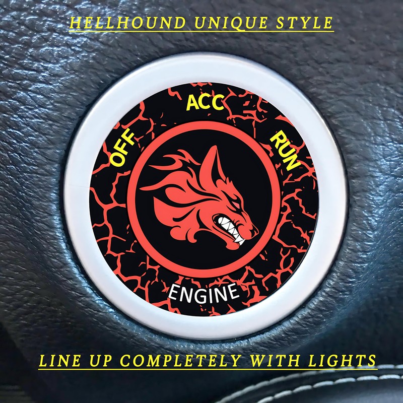 TOOLEPIC Push Start Button Cover for Dodge Challenger Charger Durango