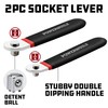 Powerbuilt 2 Piece Socket Levers, 1/4-Inch and 3/8-Inch Drive, Extra