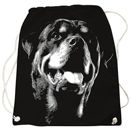 Spaß Kostet Backpack Bag Rotweiler Bag Dog Motif as Walking Bag, black