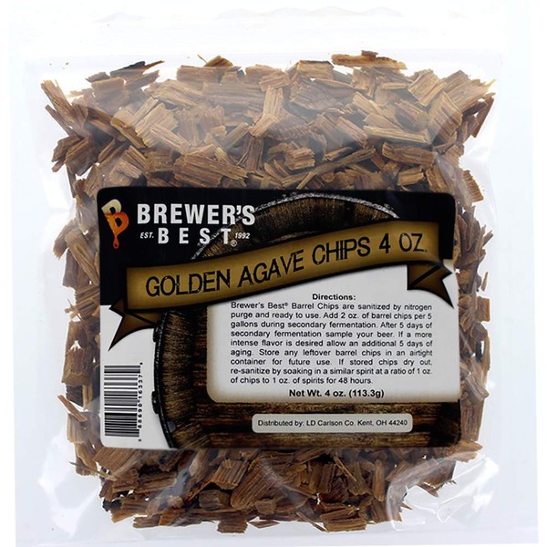 Home Brew Ohio Brewer's Best Barrel Chips Golden Agave - 4 Ounces, brown (6337A)