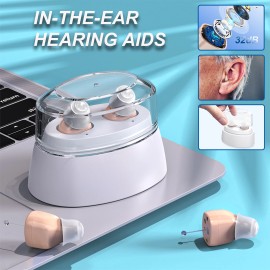 K&FCOPTEE ITE Rechargeable Digital Hearing Aids With Charging Box For Adults Hearing Loss