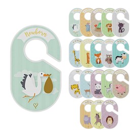 kidoo - Size Dividers for Baby Clothes, Pack of 18 - Unisex Organiser for Wardrobe 0-24 Months, Wardrobe Divider, Double-Sided, Durable Cardboard, Suitable for Any Hanger (16.7 x 10 cm)