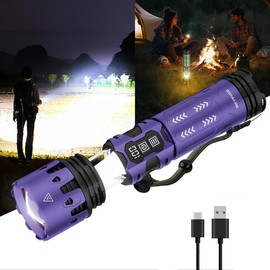 SKYFIRE [New] Skyfire Flashlight 2011 Outdoor Lighting Reverse Charging Safety Lighting,Camping light function - Colour: Purple