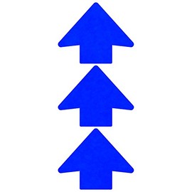 LiteMark Reflective Blue Trail Marking Arrow Stickers, 2 Inch Arrow Decals for Exit Route, Pipe Marking, Trail Stakes - Pack of 3 Pcs