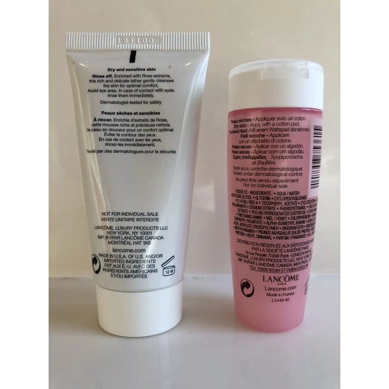 Creme Lancome Creme Mousse Confort cleanser and toner trio set