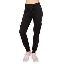 ALWAYS Women's Cargo Joggers Pants - Buttery Soft Comfy Casual Lounge Sweatpants for Women with Pockets Black S