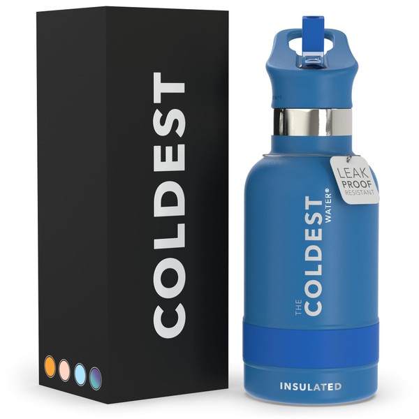 Coldest Water Bottle with Standard Mouth Straw Lid Metal Thermos