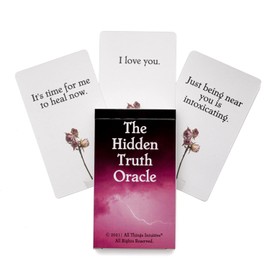 All Things Intuitive The Hidden Truth Oracle - Messages for Relationships in Challenge, 54 Cards, Indie, Premium Card Stock - Made in USA, Pink