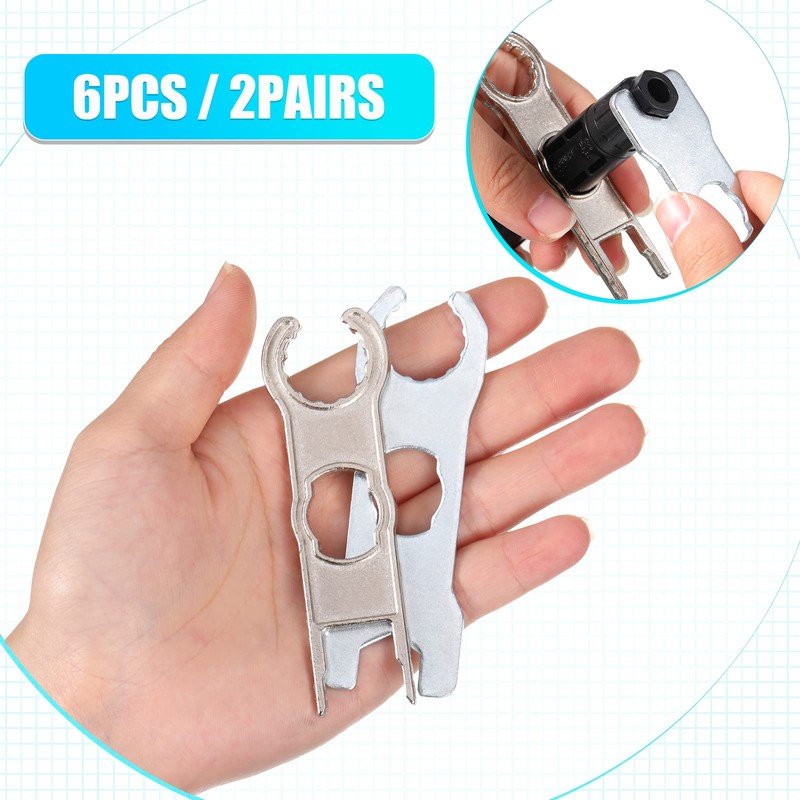 6 Herramientas de Conector de Panel Solar Llave Inglesa de
