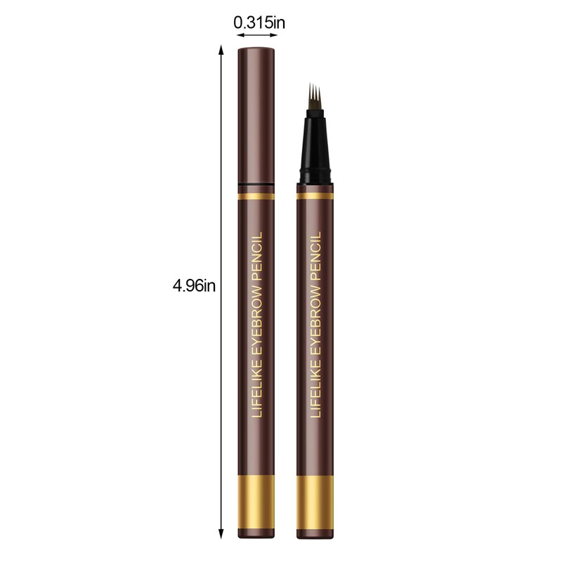 Apooliy Microblading Eyebrow Pen，Waterproof Eye Brow Pencils with 4 Fork