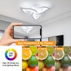 Goeco Modern Ceiling Light, Dimmable Acrylic Ceiling Light with Remote