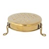 Creative Co-Op Round Stainless Steel Footed Grater, Gold Finish