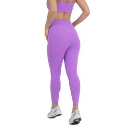 YITTY Active Women's Ultraluxe Crossover High-Waist Legging, Athleisure, 4-Way-Stretch, Neon Violet, S, 7/8 Length