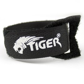 Tiger Reusable Hook and Loop Cable Ties - Black (Pack of 10)
