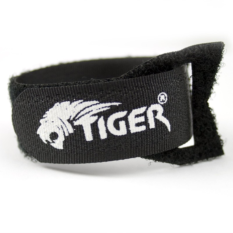 Tiger Reusable Hook and Loop Cable Ties - Black (Pack