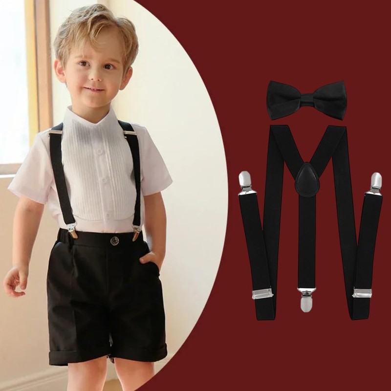 Tokaneit Braces Bow Tie Set, Children's Braces Bow Tie Set,
