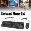 Keyboard and Mouse Combo Black Waterproof 104 Keys Anti Slip