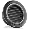 HG Power 6 inch Vent Cover, ABS Black Soffit Vent,